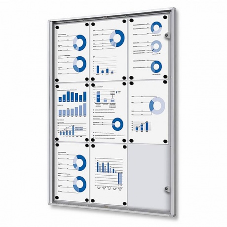 9 x A4 Budget Magnetic Noticeboard - 963 x 711mm